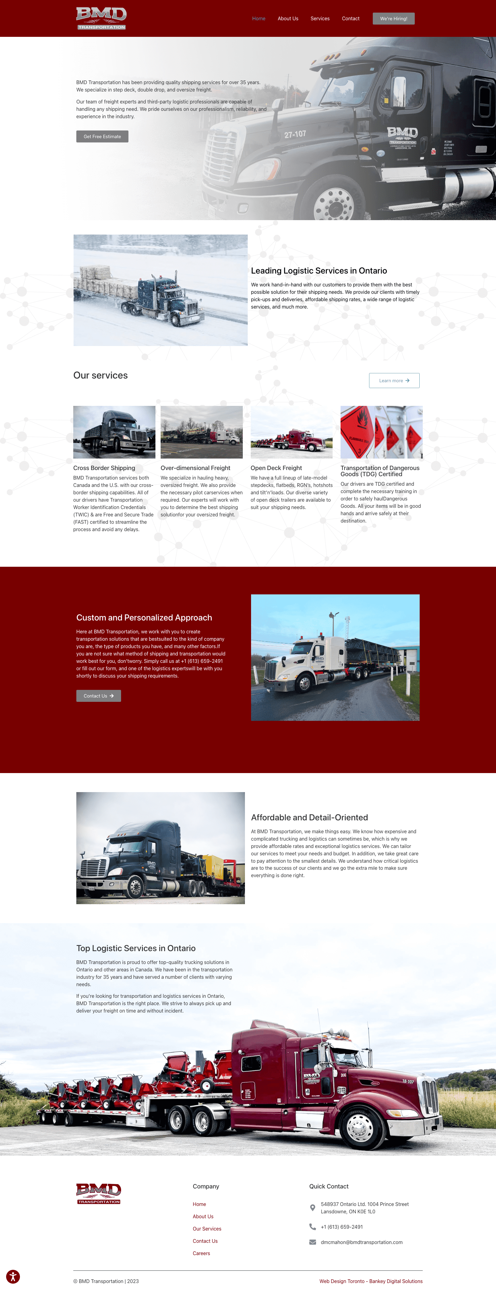 website-design-tranpostation-industry